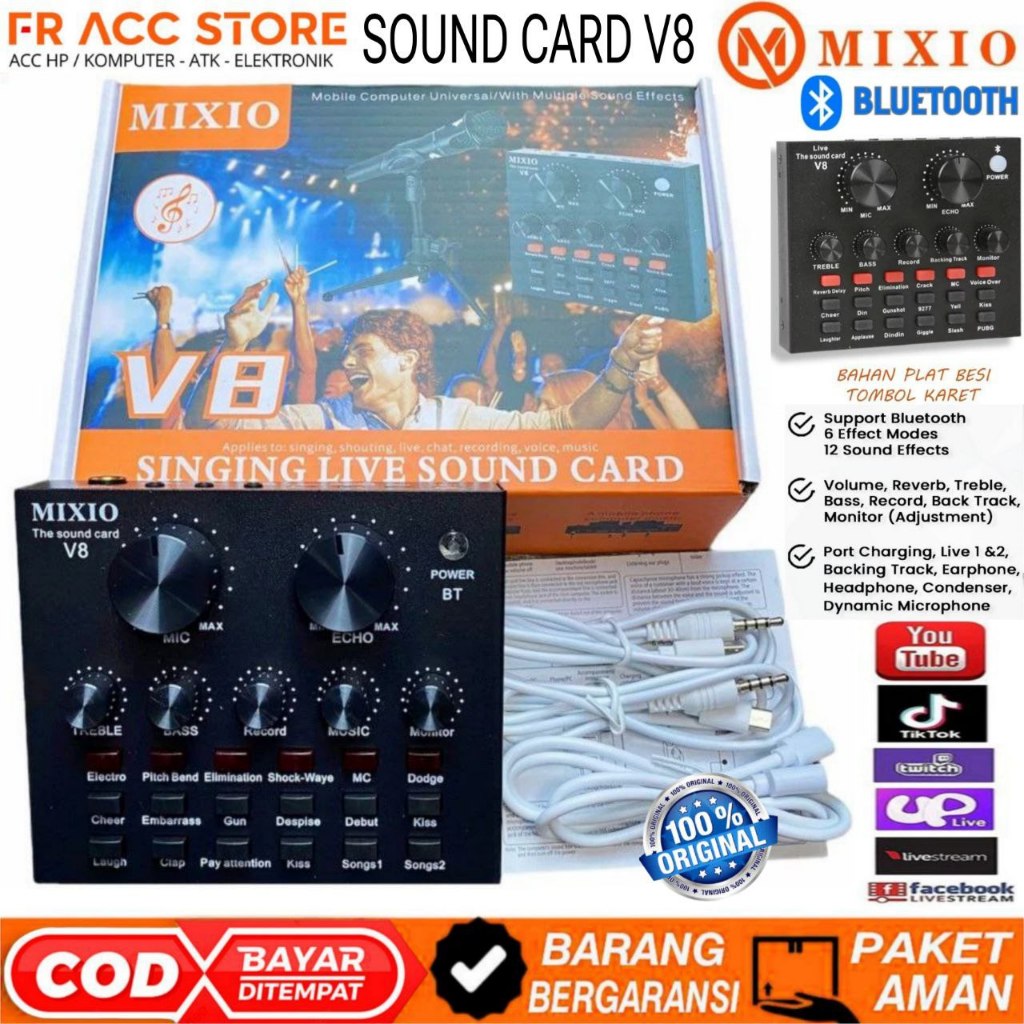 Soundcard V8 Mixer V8 Sound Card V8 MIXIO Audio USB External Soundcard Original