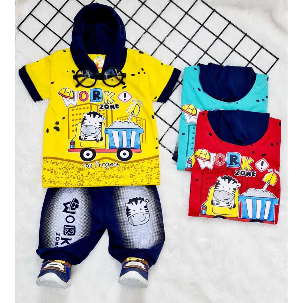Baju Bayi Laki-Laki Usia 6 Sampai 12 Bulan Setelan Baju Anak Bayi Usia 0 Sampai 12 Bulan Motif Dorae