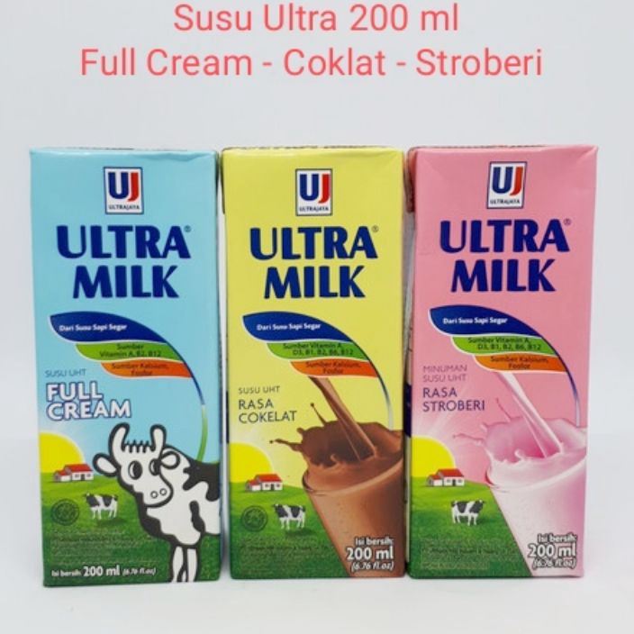 

Terbaru SUSU ULTRA 2 ML SUSU KOTAK UHT RASA COKELAT STROBERI FULL CREAM