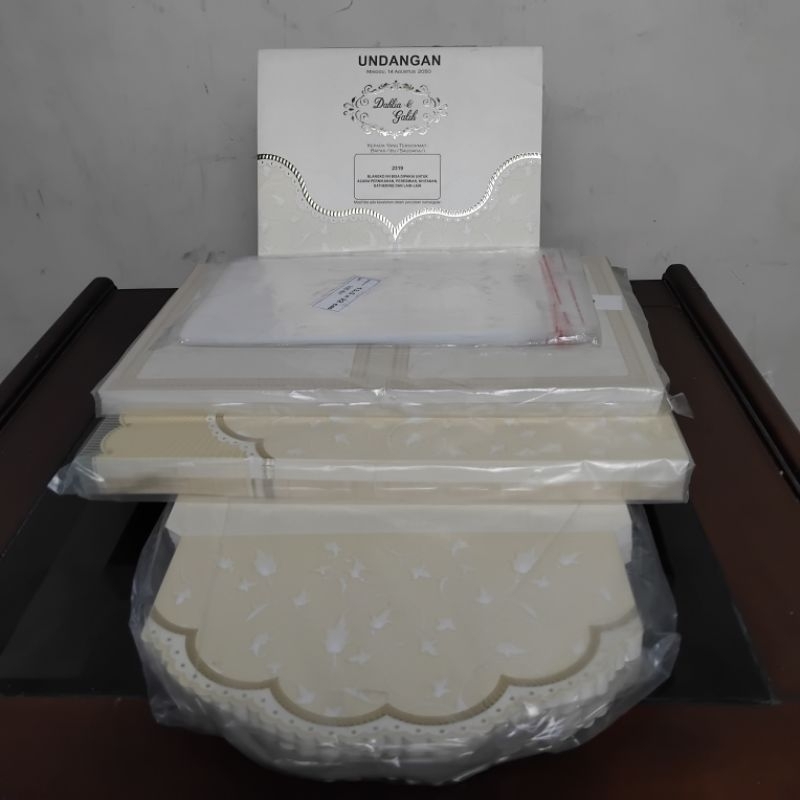 UNDANGAN ERBA 2319 KOSONGAN + PLASTIK OPP ISI 100 Lbr PENGGANTI 88134