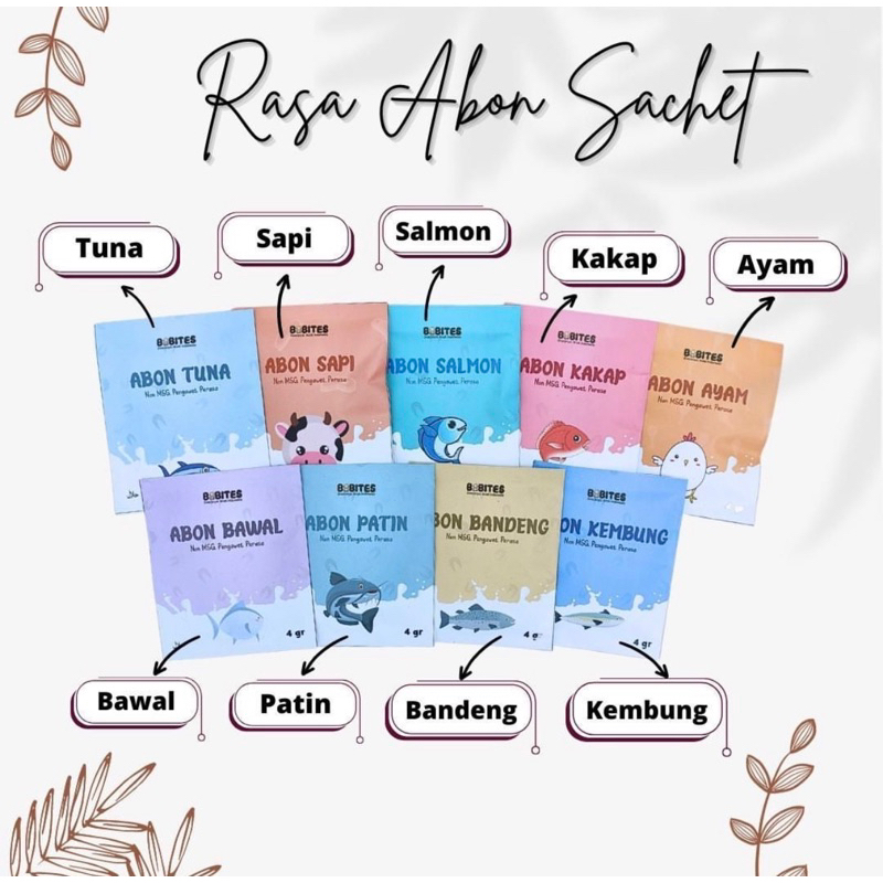 

Abon Mpasi Bayi Halal 4 gr / Bebites Abon sachet sehat tanpa pengawet / Penambah napsu makan abon bayi Non MSG