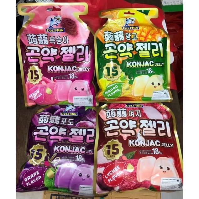 

BEST SELLER Captian Dolphin Konjac Jelly Rasa Mangga Peach Lychee Grape Konjac Jeli Anggur 3gr