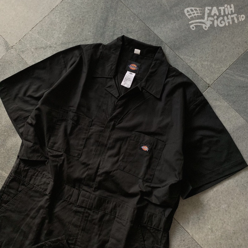 coverall wearpack short dickies black overall second original rare baju