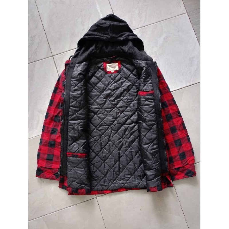 Jaket Flannel Hoodie Boston Traders Flannel Hoodie Jacket