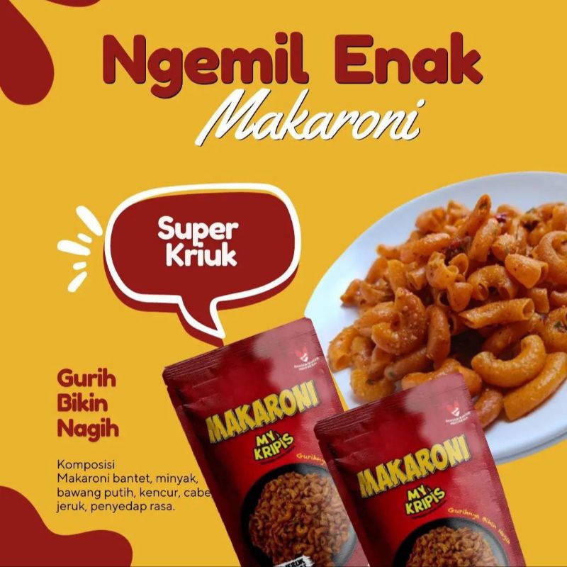 

Makaroni Bantet My Kripis Super Kriuk & Gurih Bikin Nagih