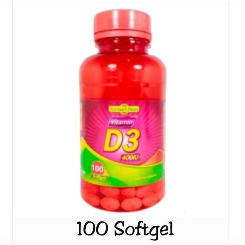 Vitamin D3 400IU isi 100  Softgel Nature's Pride dijamin 100% Originall