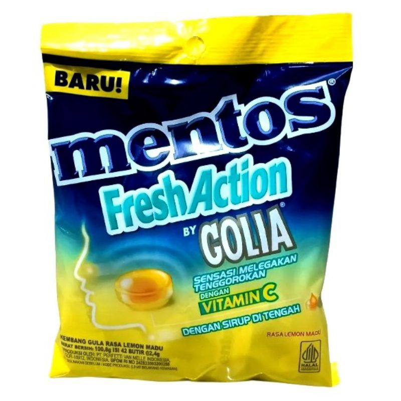 

Permen MENTOS FreshAction GOLIA Rasa Lemon Madu -1 BUNGKUS