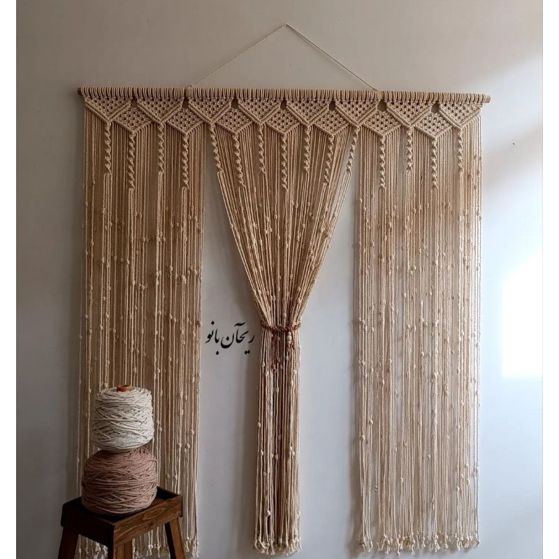 makrame hiasan dinding/ macrame tirai/ tirai pintu/ tirai jendela