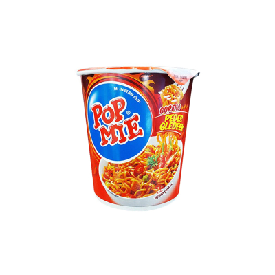 

POP MIE Mi Instan Cup Goreng Pedes Gledeek Ayam Pedas 75 g