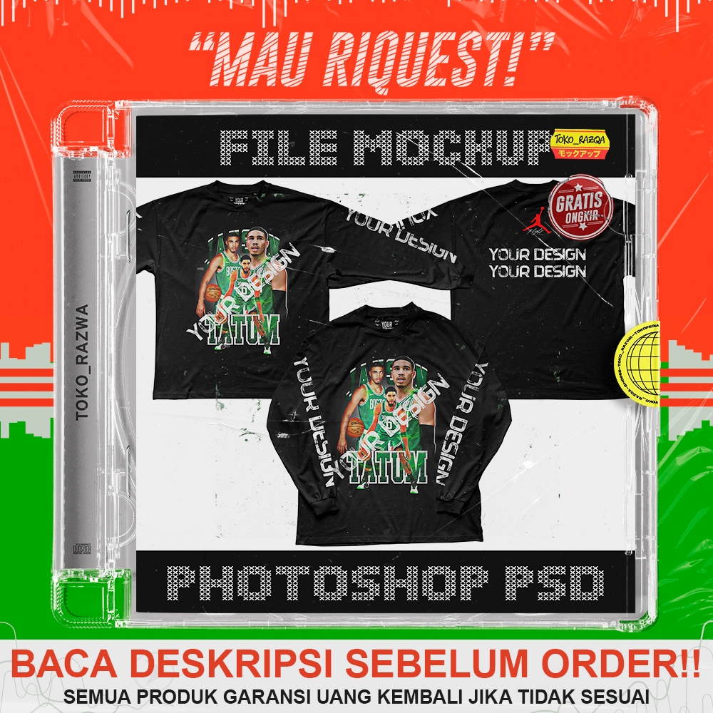 Photoshop Mockup - Long Sleeve T-shirt - Kaos Lengan Panjang V.1 - 180224