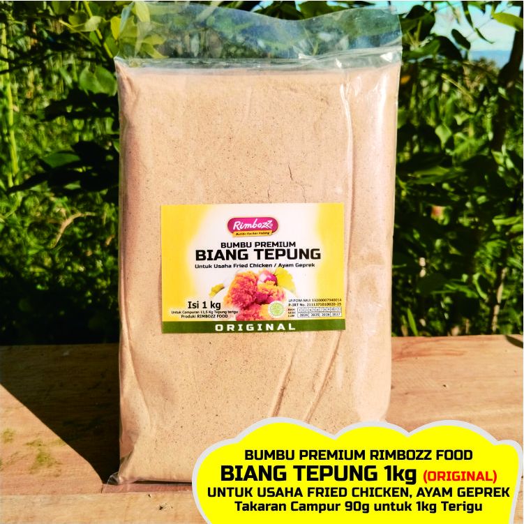 

Biang tepung fried chicken 1kg ORIGINAL, bumbu biang tepung Rimbozz untuk usaha ayam geprek, crispy