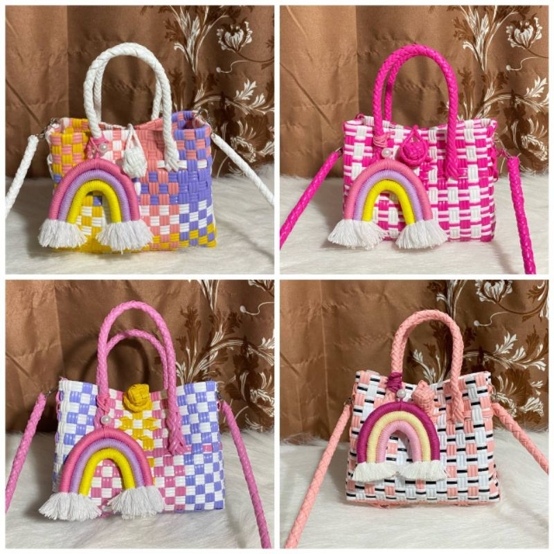 MINI BAG Tas Selempang Anyaman Jali free Aksesoris