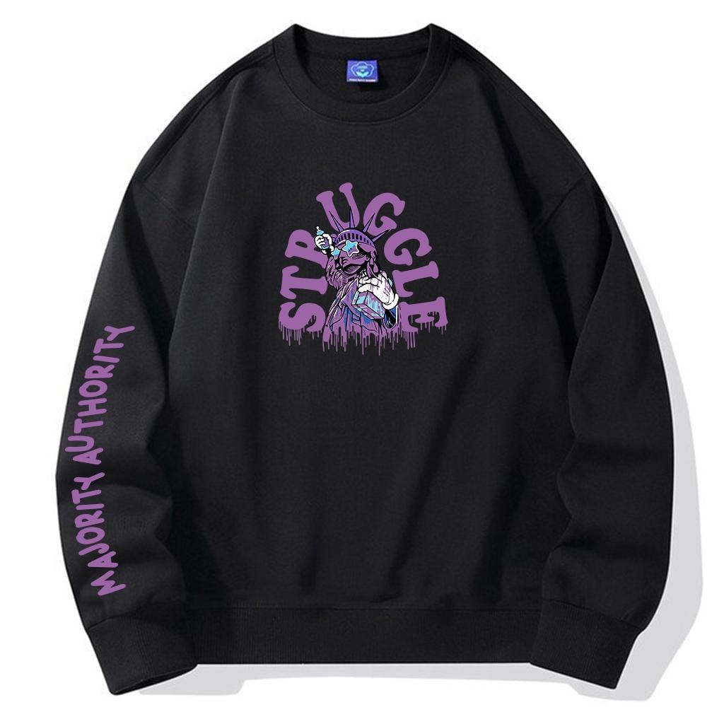 Sweater Crewneck Pria Wanita Struggle Basic Jumper Size L XL XXL