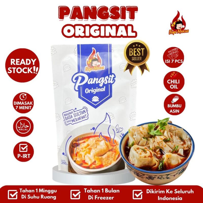 

Pangsit Ayam Original NYAI MERCON jajanan Viral