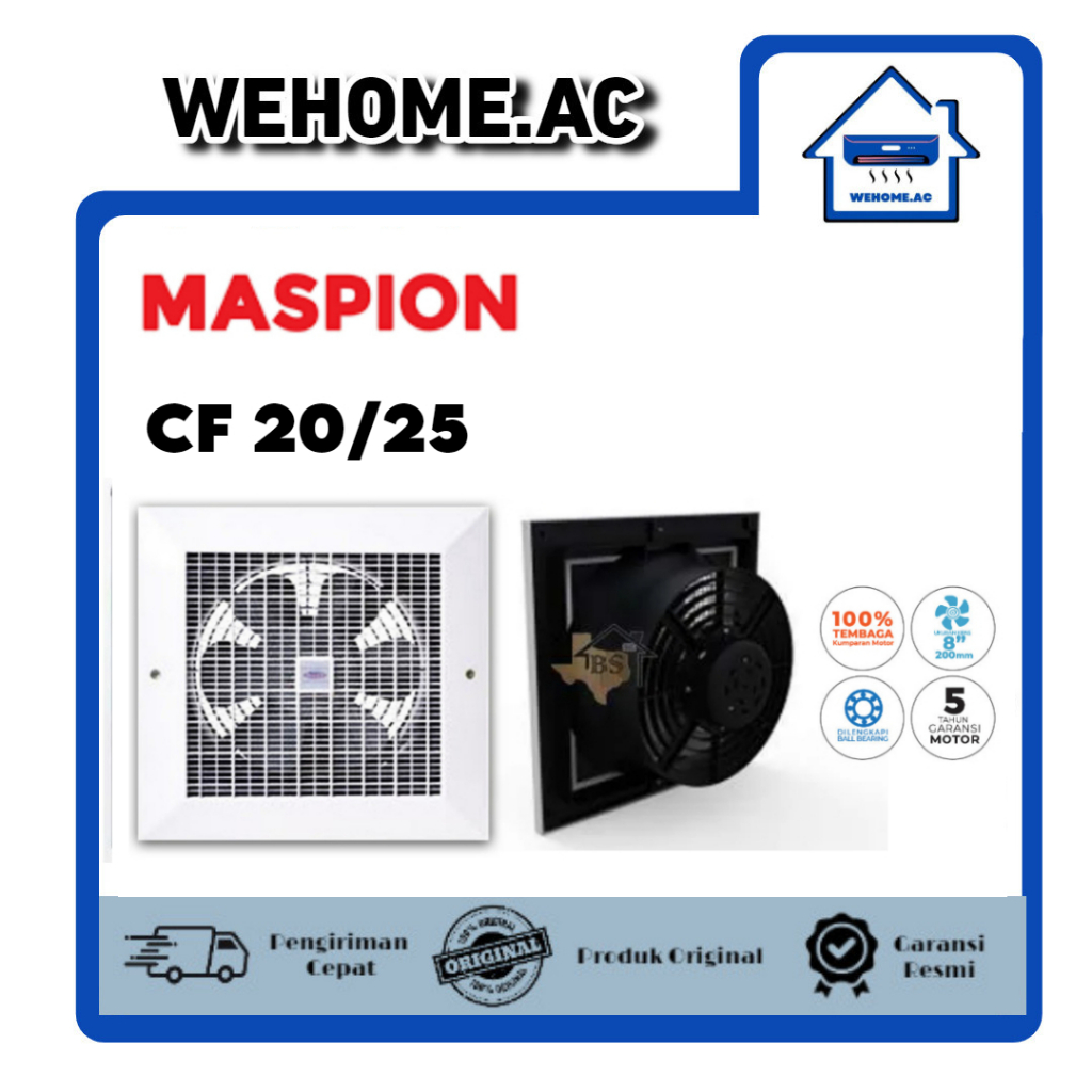 Exhaust Fan Maspion CEF20 / CEF25 Hexos Plafon Kipas Angin Dapur 8 inch / 10 inch