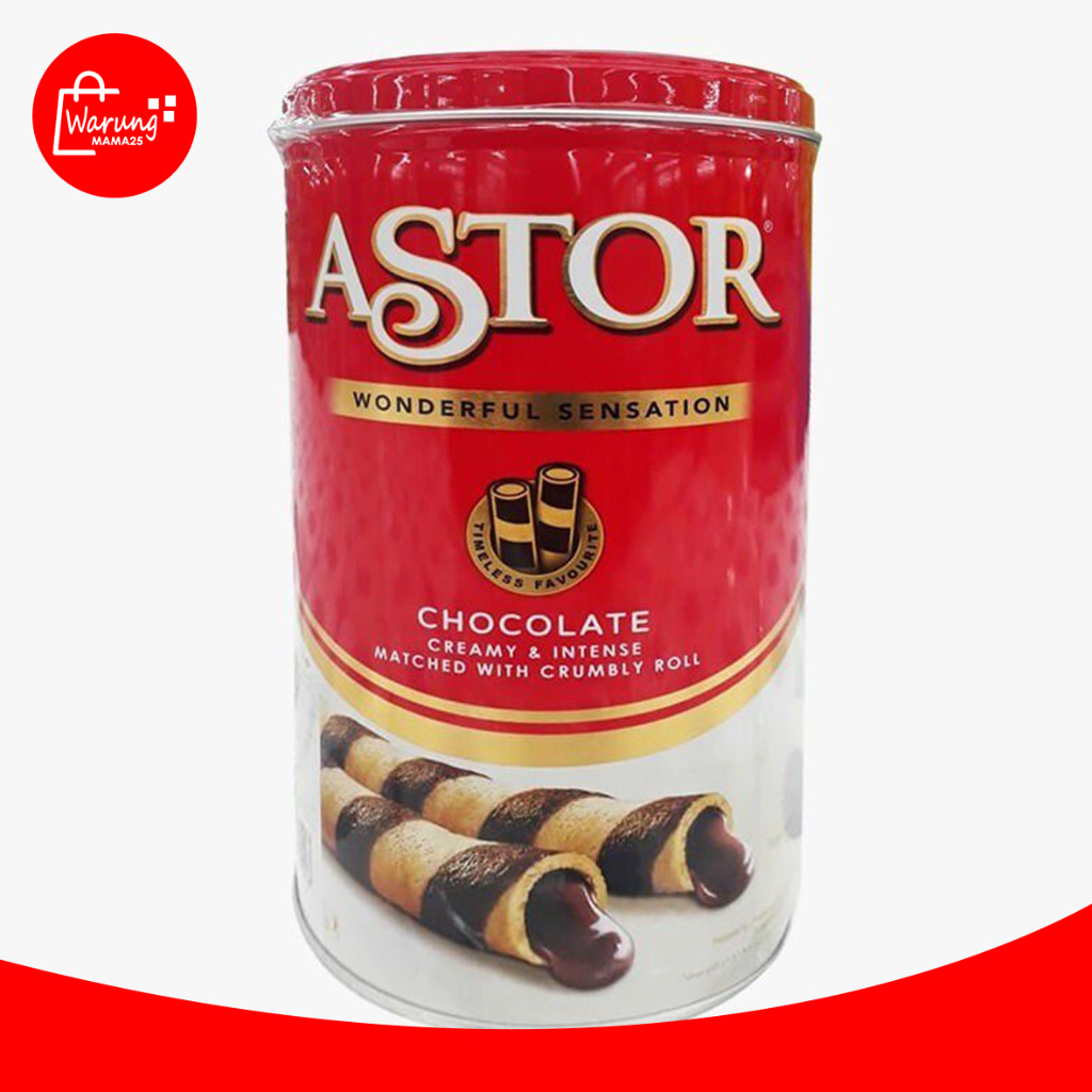 

Astor Waferstick Kaleng 330g/Astor Coklat/Astor Kaleng/Wafer Roll Cokelat/Snack Wafer Stick Cokelat