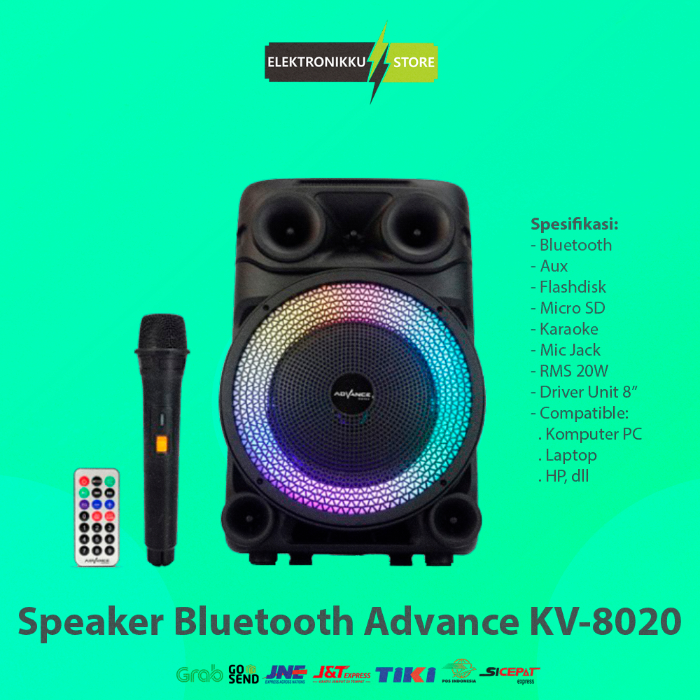 Speaker Advance KV-8020 Bluetooth Komputer PC Laptop HP Karaoke
