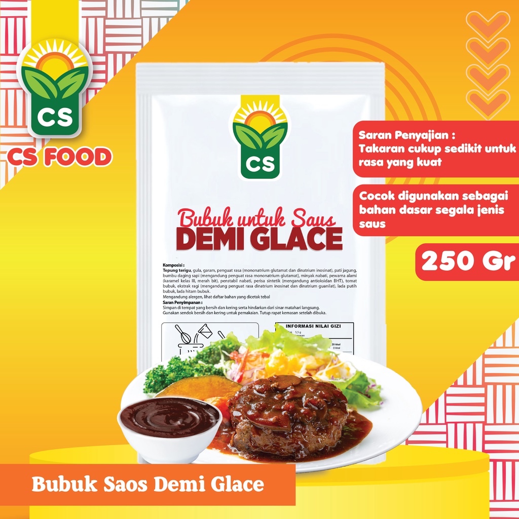 

Bubuk Saus Steak Demi Glace Sauce Mix CS FOOD 250gr