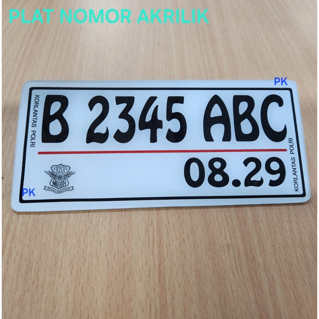 Buat Plat Motor Akrilik Mika