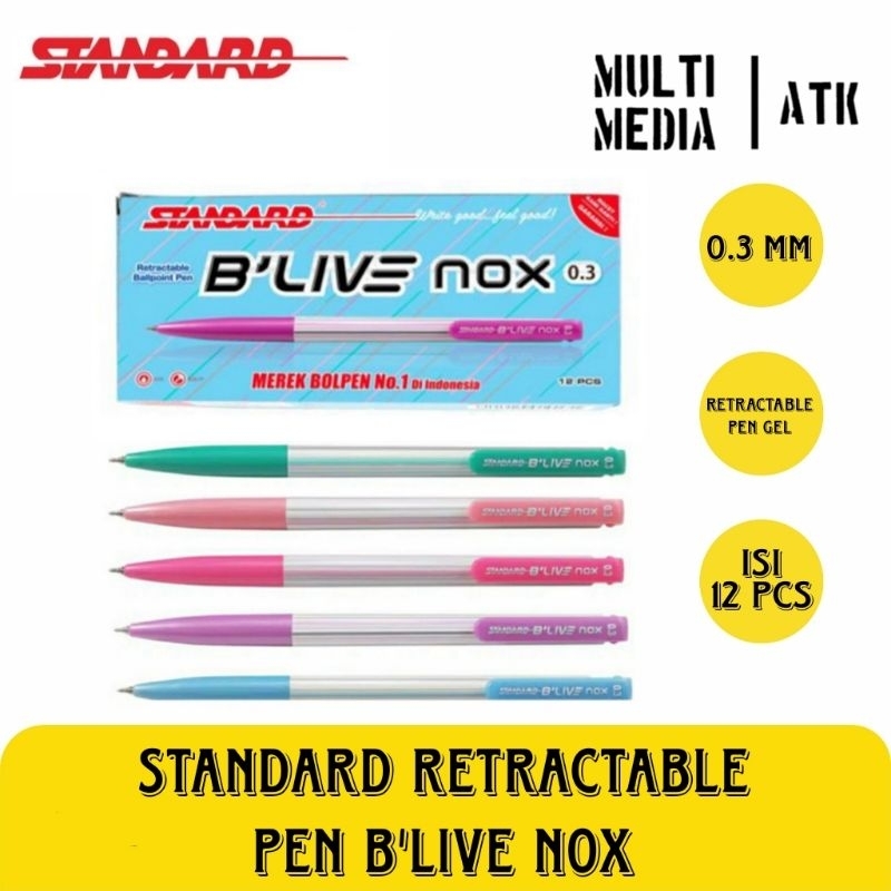 

HJK PEN STANDARD BLIVE NOX / PULPEN CETREK B'LIVE 0.3mm ISI 12