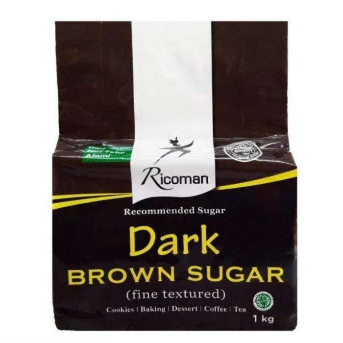 

Dark Brown sugar 1 kg Ricoman gula merah tebu brownsugar