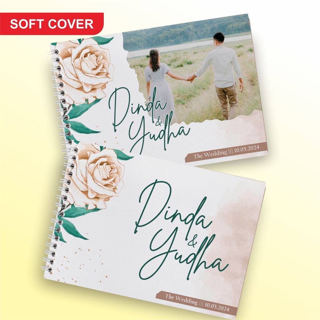 

Buku Tamu Custom Pernikahan | Buku Tamu Soft Cover | Buku Tamu Wedding | 041