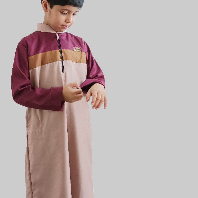 Jubah Gamis Anak Usia 2th sampai 14th / Koko Gamis Anak Laki BahanToyobo Tebal, Adem, Halus