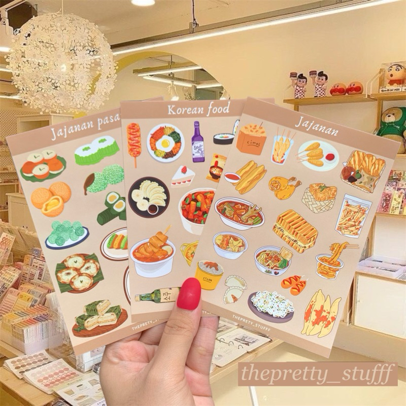 

JAJANAN Sticker waterproof | A6 Cutting decoration jurnal acc handphone/laptop/botol minum |