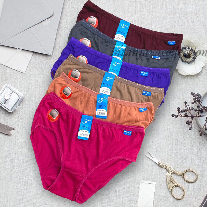 6pcs Celana Dalam Esse CD Wanita Dewasa Katun Lembut Seksi