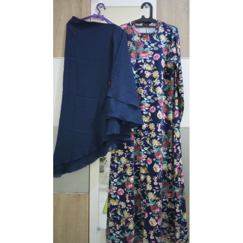 PL set gamis sheika hijab/set gamis murah
