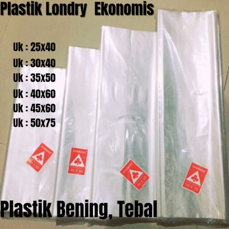 Plastik Londry PP bening, Tebal, model Bader