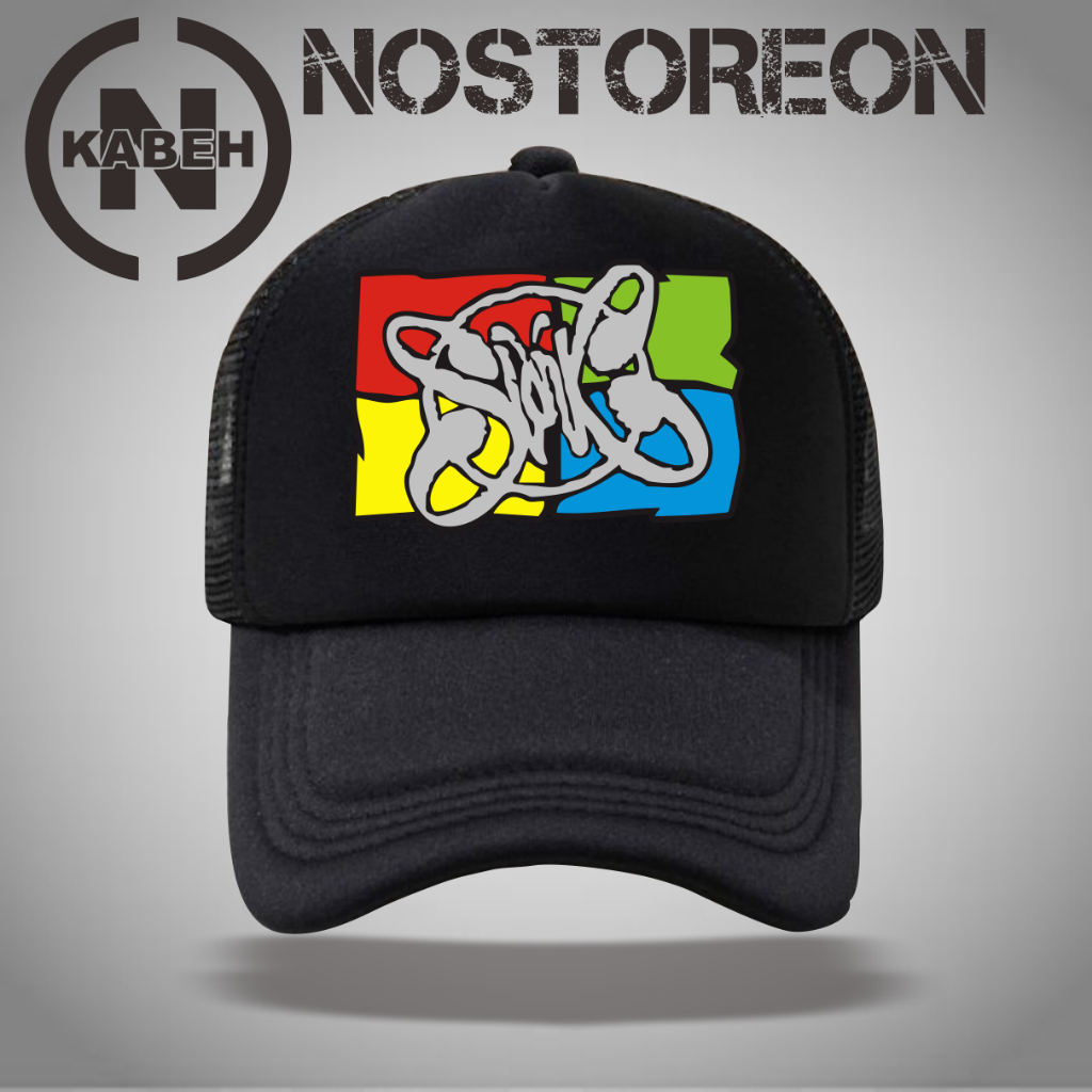 TOPI TRUCKER CAPS LOGO SLANK WARNA//TOPI GAYA BISBOL CAPS LOGO SLANK WARNA.