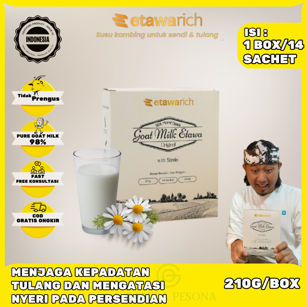 

Terbaik dan Viral isi Sachet Anti Tumpah dan Takaran Pas Susu Etawarich Original