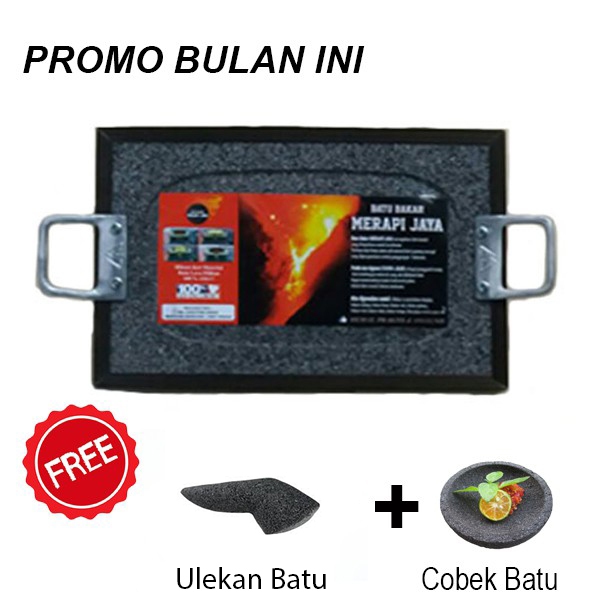 PROMO TERMURAH BERKUALITAS ASLI Panggangan Batu Bakar Alami (Batu Lava) original 20 x 30 cm
