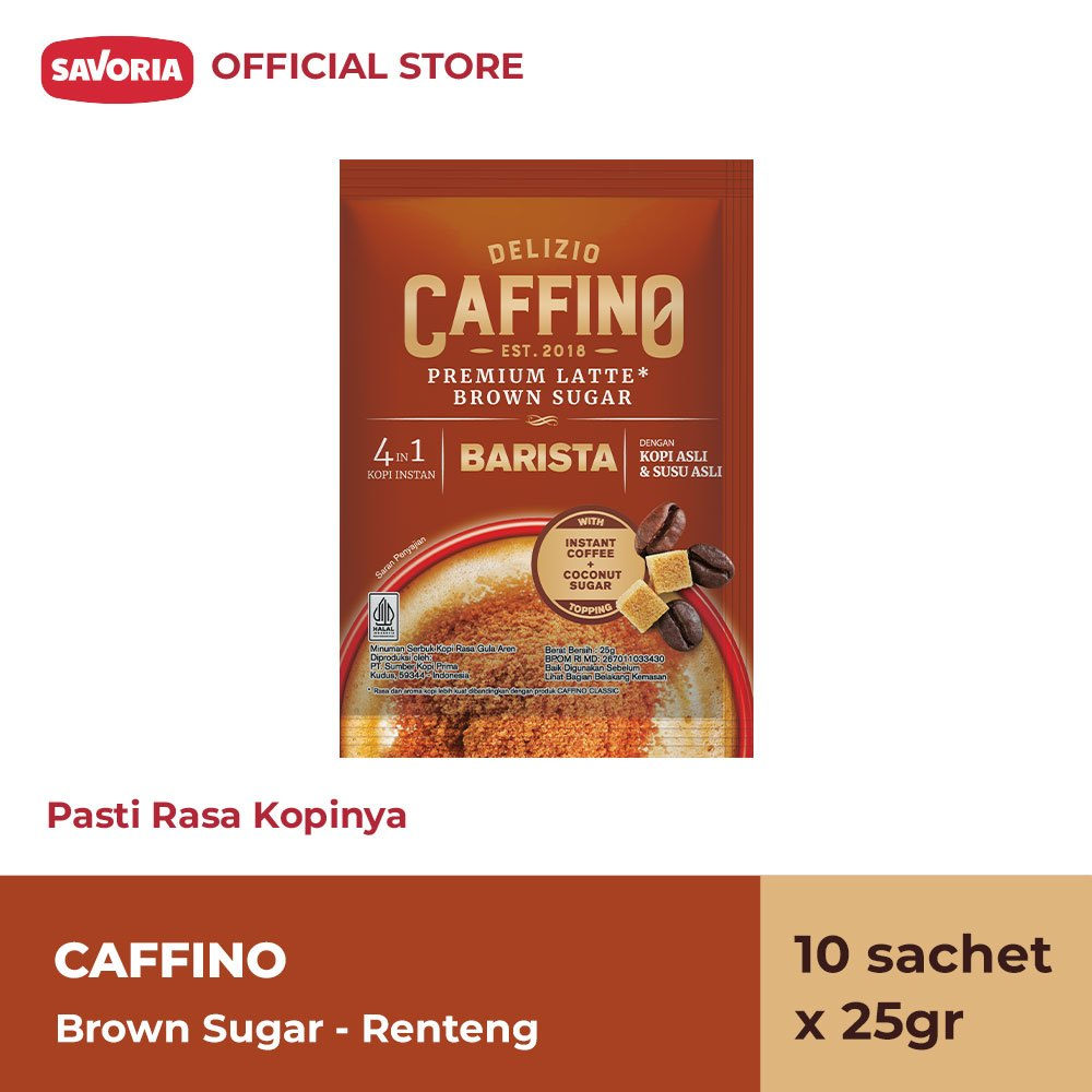 

Caffino Barista Brown Sugar Renteng - Bubuk Kopi Instan 10 Sachet x 25g