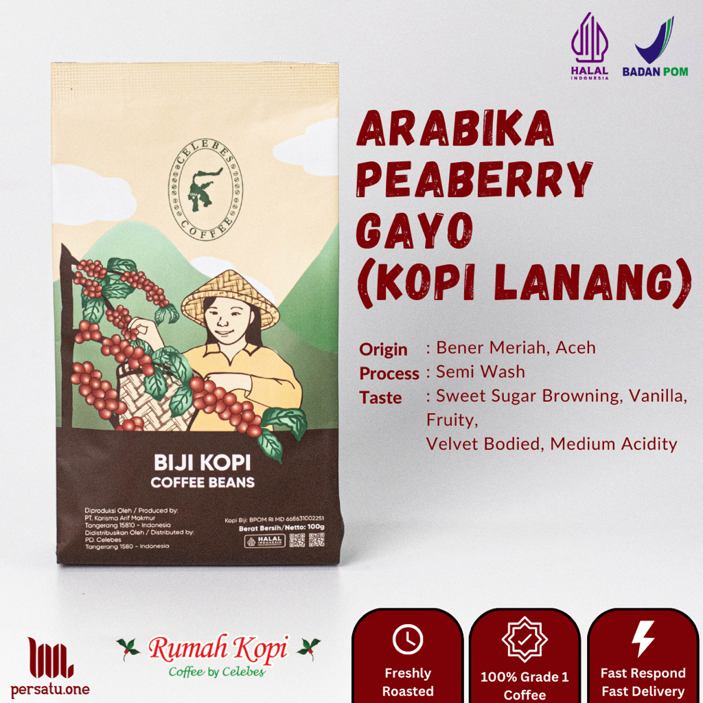 

[CELEBES COFFEE] Kopi Arabika Lanang Bubuk/Biji/Espresso