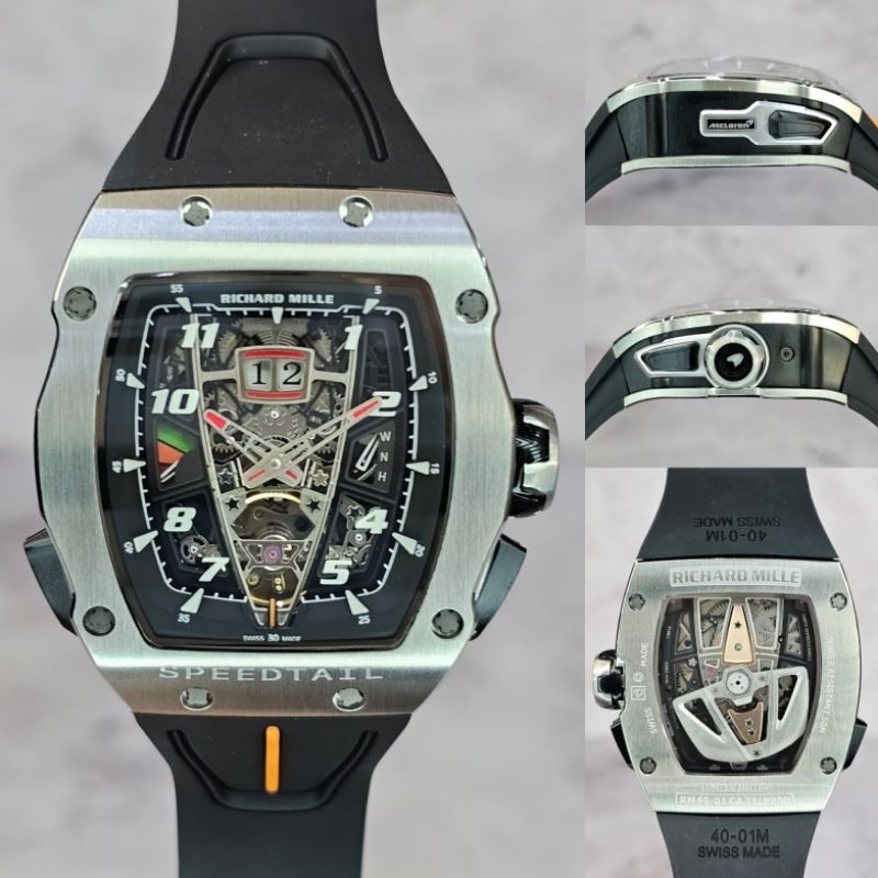Jam tangan Automatic Swiss RM 40-01 Speedtail Titanium fullset
