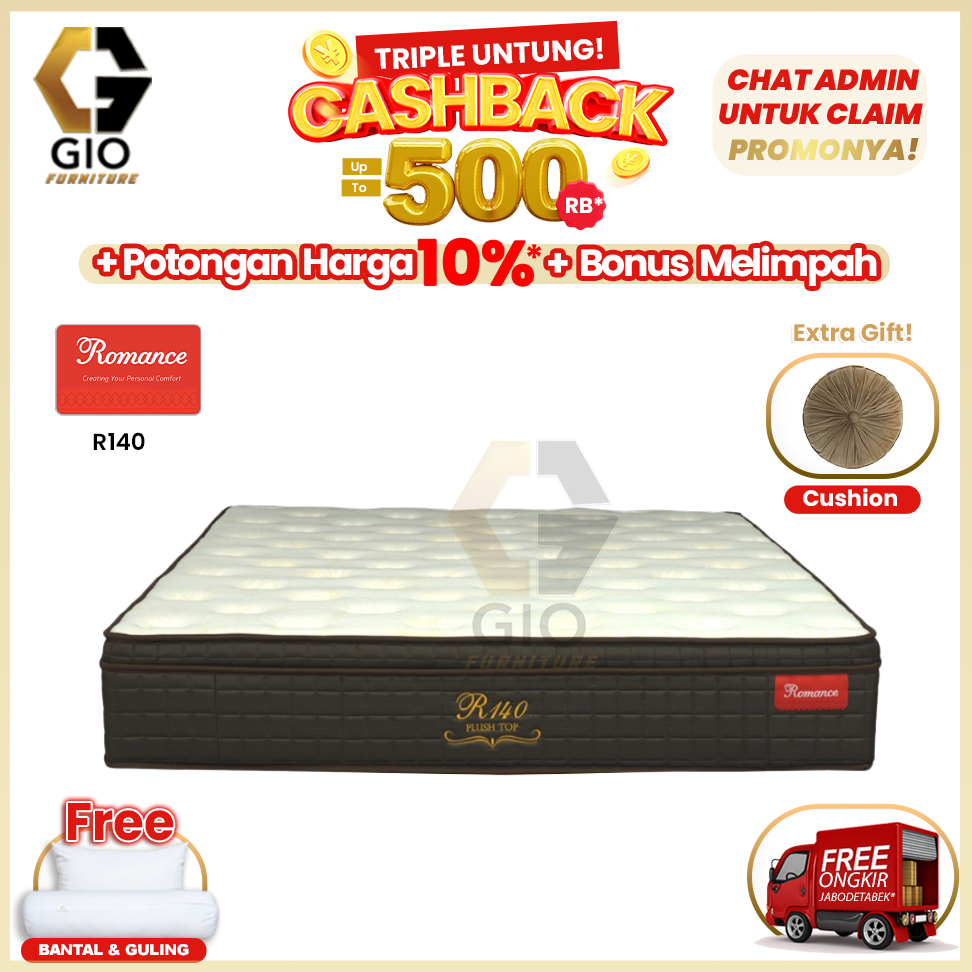Kasur Romance R140 Plush Top / Romance Springbed R140 Plush Top (Hanya Kasur)