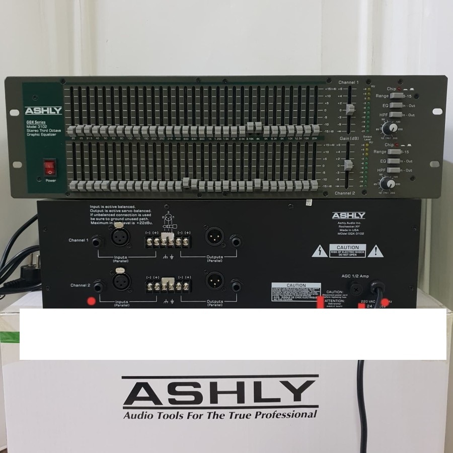 PROMO EQUALIZER ASHLY GQX 3102/GQX3102 ( 2 x 31 CHANNEL ) GRADE A++