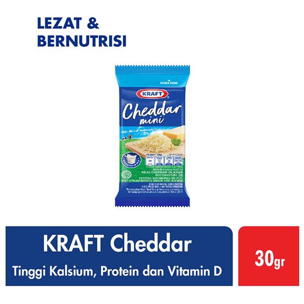 

KEJU KRAFT CHEDDAR MINI 30GR - SATUAN