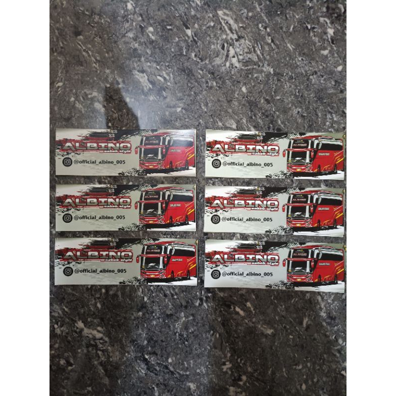 

stiker bus sanjaya trans ALBINO original isi 30 pcs