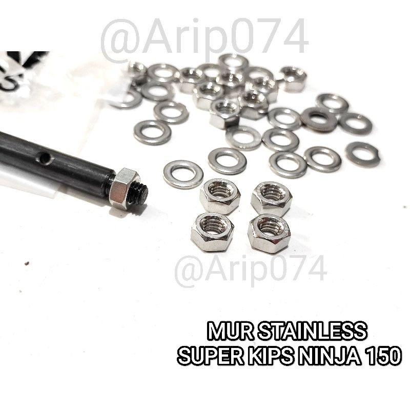 [COD] MUR STAINLESS SUPER KIPS KAWASAKI NINJA 150R RR SS ZX150 VICTOR SSR MUR TIANG SUPER KIPS MUR M