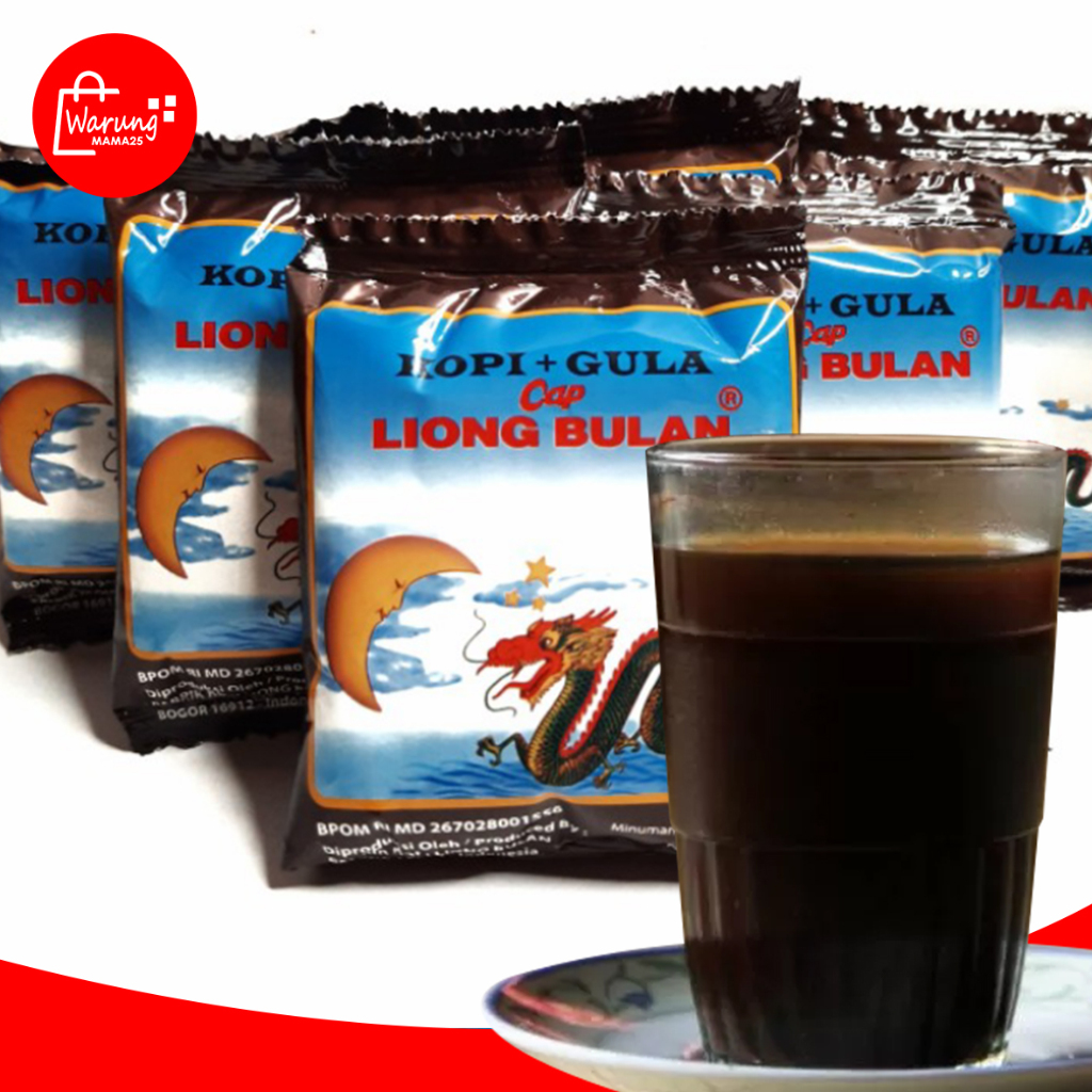 

Kopi Liong Bulan Plus Gula Isi 20 Sachet