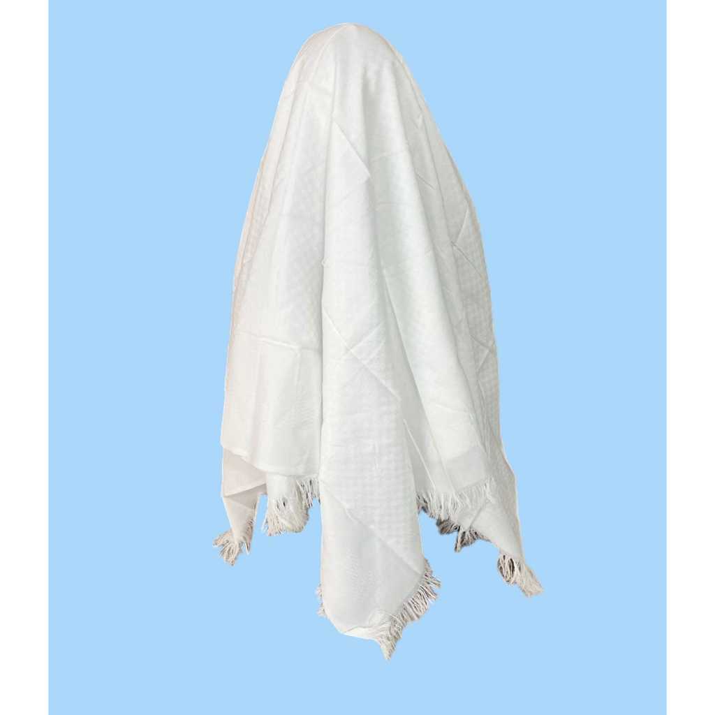 Sorban Polos Putih Motif Jagung, Sorban kekinian