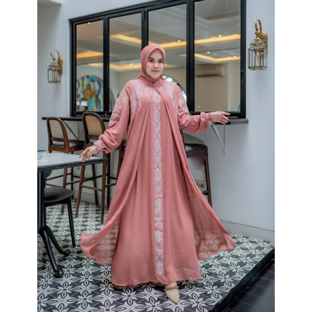 GAMIS OUTER CERUTY BABYDOLL IMPORT PREMIUM ( FREE HIJAB )