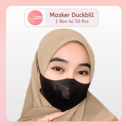 Masker Duckbill Garis 3 Ply Face Mask - 1 Box Isi 50 Pcs