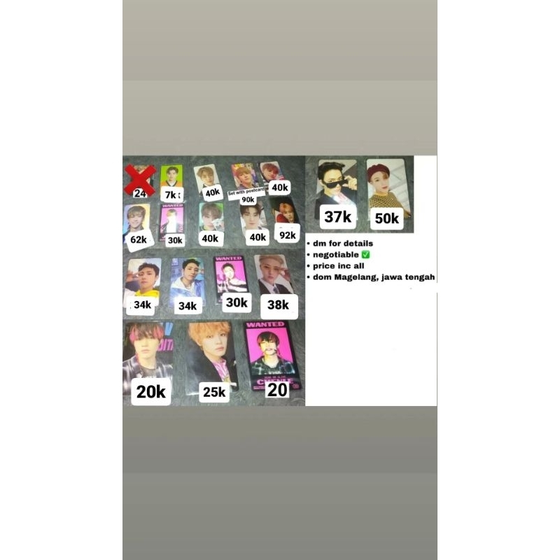 photocard nct murah pc nct murah jaemin jeno jaehyun haechan taeyong doyoung sanrio sungchan shotaro
