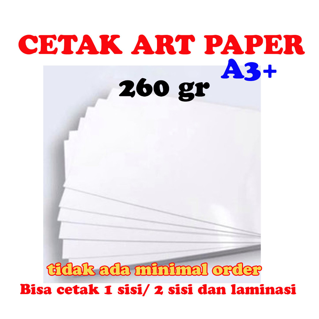

CETAK ART PAPER 260g A3+ / AP 260 gram