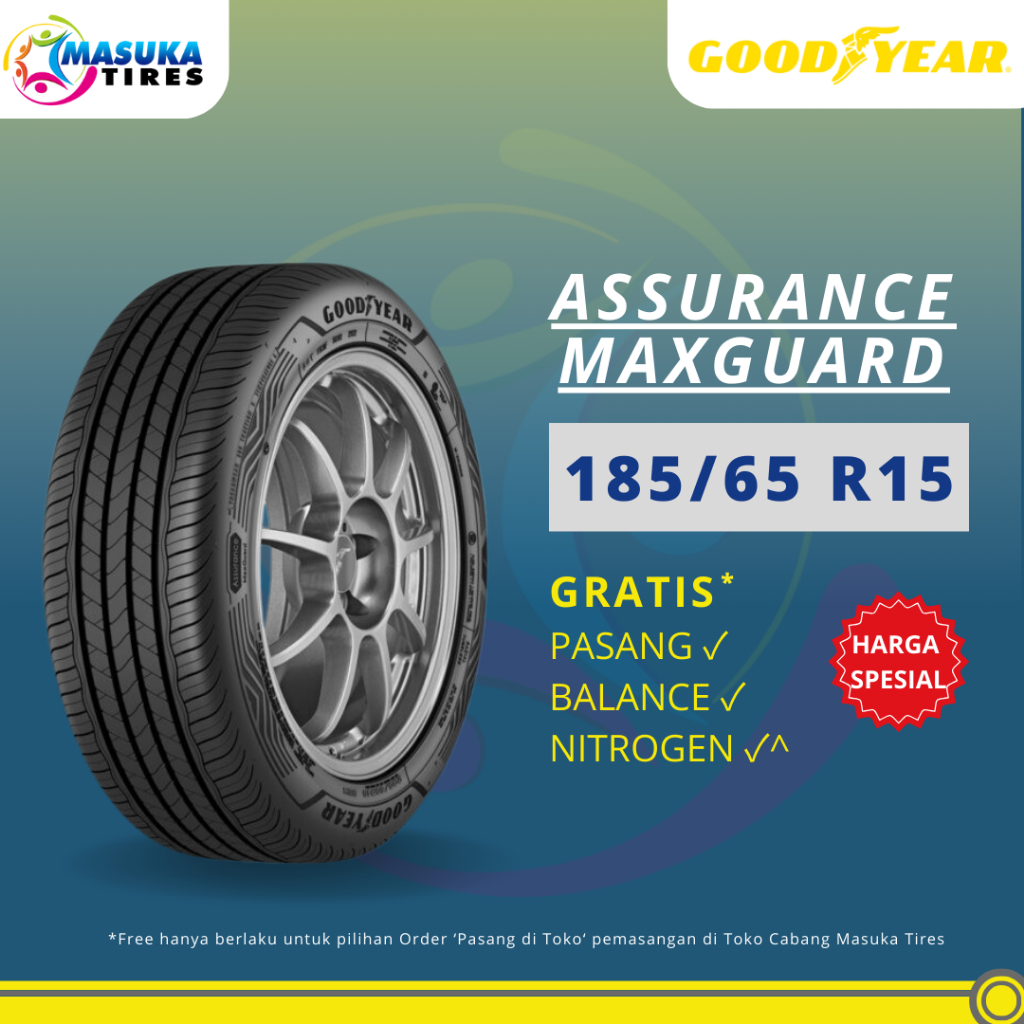 185/65 R15 Assurance Maxguard Goodyear Ban Mobil Ertiga Mobilio Livina 185/65 R 15 - Pasang di Toko