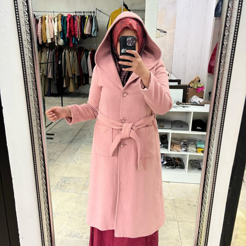 winter coat wool hoodie cute